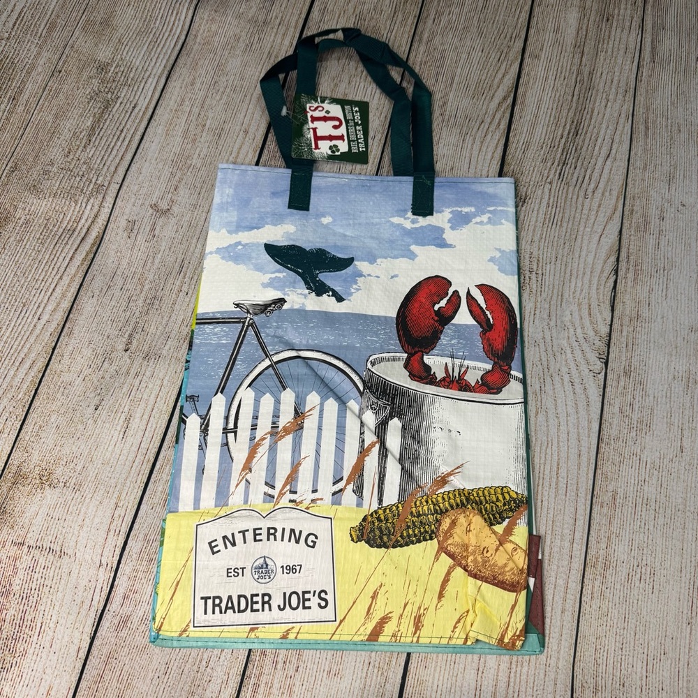 NWT Trader Joe's Boston Massachusetts Reusable Shopping Bag - Picture 2 of 13